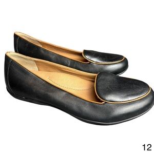 Dansko nastacia Nappa Black Leather Slip on Flats Loafer Size  9  comfort nurse